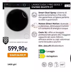 Whirlpool - HWD80-B14979-IT Lavaciuga I-Pro Serie 7