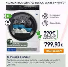 Electrolux - Asciugatrice Serie 700 Delicatecare EW7H48GY 