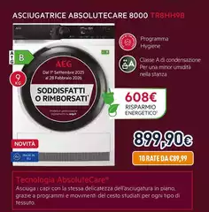 Aeg - Asciugatrice Absolutecare 8000 TR8HH9B 