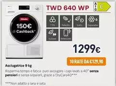 Miele - Asciugatrice 9 Kg TWD 640 WP