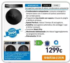 Bosch - WQB246C0II Asciugatrice A Pompa Di Calore, Condensatore Autopulente