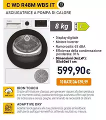 Whirlpool - Asciugatrice A Pompa Di Calore C WD R48M WBS IT