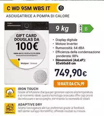 Whirlpool - Asciugatrice A Pompa Di Calore C WD 95M WBS IT