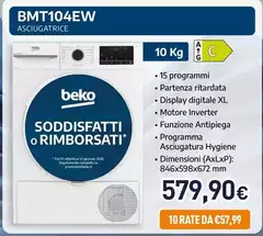 Beko - BMT104EW Asciugatrice 