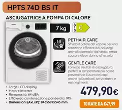 Hotpoint - Asciugatrice A Pompa Di Calore HPTS 74D BS IT
