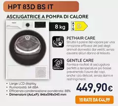 Hotpoint - Asciugatrice A Pompa Di Calore HPT 83D BS IT