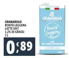 Granarolo - Bontà Leggera Latte UHT 1,2% Di Grassi