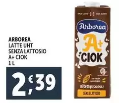 Arborea - Latte UHT Senza Lattosio A+CioK