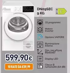 Smeg - Asciugatrice DN09SEC 9 Kg