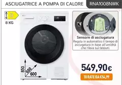 LG - Asciugatrice A Pompa Di Calore RNA1008NWK 