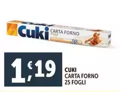 Cuki - Carta Forno 25 Fogli