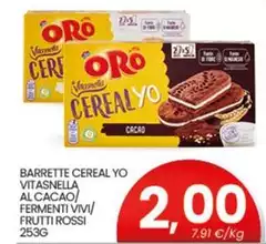 Vitasnella - Barrette Cereal Yo Al Cacao/ Fermenti Vivi/Frutti Rossi Vitasnella - Barrette Cereal Yo Al Cacao/ Fermenti Vivi/Frutti Rossi