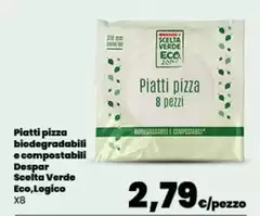 Despar - Piatti Pizza Biodegradabili E Compostabili Scelta Verde Eco, Logico Despar - Piatti Pizza Biodegradabili E Compostabili Scelta Verde Eco, Logico