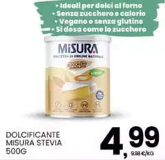 Misura - Dolcificante Stevia Misura - Dolcificante Stevia