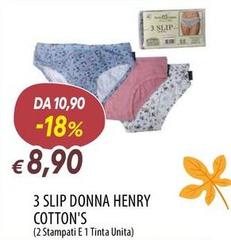 Henry Cotton's - 3 Slip Donna