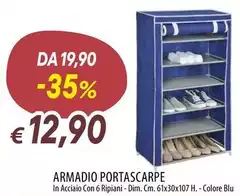 Blu - Armadio Portascarpe