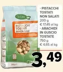 Pistacchi Tostati Non Salati Arachidi In Guscio Tostate