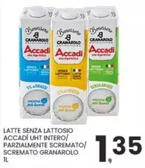 Granarolo - Latte Senza Lattosio Accadi UHT Intero/ Parzialmente Scremato/ Scremato