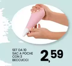 Set Da 10 Sac A Poche Con 3 Beccucci Set Da 10 Sac A Poche Con 3 Beccucci