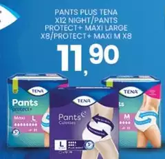 Tena - Pants Plus  X12 Night/ Pants Protect+ Maxi Large X8/ Protect+ Maxi M X8