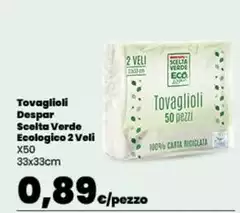 Despar - Tovaglioli Ecologico 2 Veli Despar - Tovaglioli Ecologico 2 Veli
