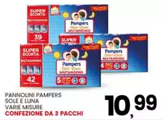 Pampers - Pannolini Sole E Luna Varie Misure Confezione Da 3 Pacchi