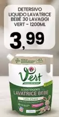 Vert - Detersivo Liquido Lavatrice Bebe 30 Lavaggi Vert - Detersivo Liquido Lavatrice Bebe 30 Lavaggi
