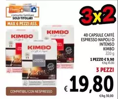 Kimbo - Capsule Caffè Espresso Napoli O Intenso Kimbo - Capsule Caffè Espresso Napoli O Intenso
