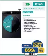 Samsung - Lavatrice W7s1247bbb Samsung - Lavatrice W7s1247bbb