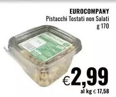 Eurocompany - Pistacchi Tostati Non Salati