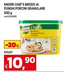 Knorr -  Chef's Brodo Ai Funghi Porcini