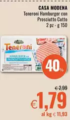 Casa Modena - Teneroni Hamburger Con Prosciutto Cotto Casa Modena - Teneroni Hamburger Con Prosciutto Cotto