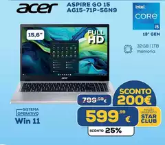 Acer - Aspire Go 15 AGT1-71P-56N9