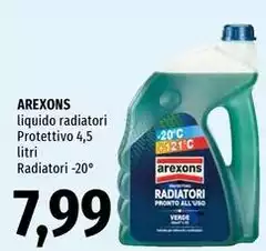 Arexons - Liquido Radiatori Protettivo 4,5 Litri Radiatori -20°