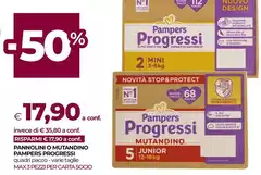 Pampers - Pannolini O Mutandino Progressi Pampers - Pannolini O Mutandino Progressi