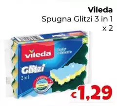 Vileda - Spugna Glitzi 3 In 1