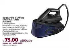 Rowenta - Generatore Di Vapore Easy VR5121 Rowenta - Generatore Di Vapore Easy VR5121