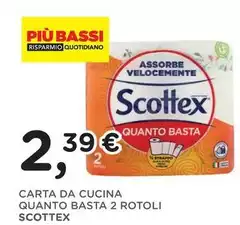Scottex - Carta Da Cucina Quanto Basta 2 Rotoli