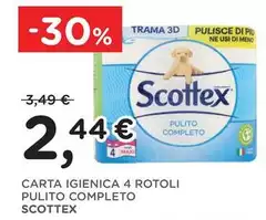 Scottex - Carta Igienica 4 Rotoli Pulito Completo