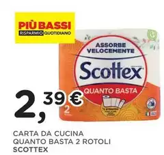 Scottex - Carta Da Cucina Quanto Basta 2 Rotoli