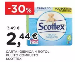 Scottex - Carta Igienica 4 Rotoli Pulito Completo