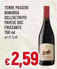 Terre passeri - Bonarda Dell'Oltrepò Pavese DOC Frizzante