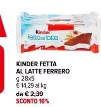 Ferrero - Kinder Fetta Al Latte