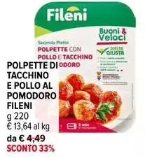 Fileni - Polpette Di Odorro Tacchino E Pollo Al Pomodoro Fileni - Polpette Di Odorro Tacchino E Pollo Al Pomodoro
