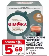 Gimoka - Capsule Di Caffe Compatibile Nescafé Dolce Gusto Gimoka - Capsule Di Caffe Compatibile Nescafé Dolce Gusto