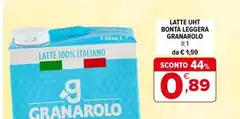 Granarolo - Latte UHT Bontà Leggera