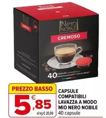 Nobile - Capsule Compatibili Lavazza A Modo Mio Nero Nobile - Capsule Compatibili Lavazza A Modo Mio Nero