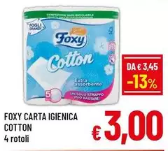 Foxy - Carta Igienica Cotton Foxy - Carta Igienica Cotton