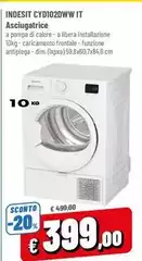 Indesit - CYD102DWW IT Asciugatrice