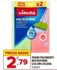 Vileda - Panni Pavimenti Microfibre Colors